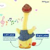 Bumtum Dancing & Talking Duck Theme Character Toy, Wriggle & Singing for Babies & Kids, Plush Musical Electronic Toys, Voice Recording Repeats (Yellow) - 1 Count
