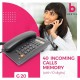 Beetel G20,TEC Certified,Caller ID Phone LCD Display, Ringer LED, DTMF/FSK Compatible, Adjustable Handset/Ringer Volume,Music on Hold,Desk/Wall Mountable,3 Level LCD Contrast,Alarm(Black)