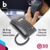 Beetel G30, TEC Certified, Caller ID Corded Landline Phonelcd Display,Ringer LED,DTMF/FSK Compatible,2-Way Adjustable Speaker Phone,Music On Hold, Desk/Wall Mountable, 3 Level LCD Contrast(G30-Black)