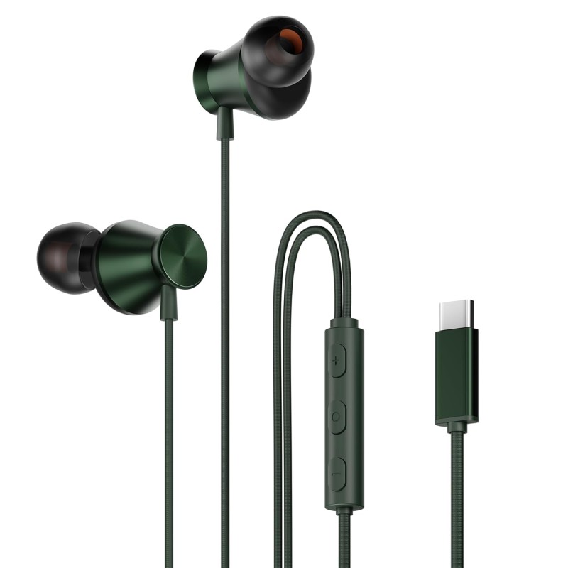 (Refurbished) HAMMER Nova in Ear C Type Earphones Wired with Mic,13mm Driver, in-line Control, Metallic Built, Powerful Bass, Comfortable & Lightweight (Green) (Refurbished) HAMMER Nova in Ear C Type Earphones Wired with Mic,13mm Driver, in-line Control, Metallic Built, Powerful Bass, Comfortable & Lightweight (Green)