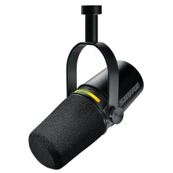 Shure MV7+ Podcast Microphone. Enhanced Audio, LED Touch Panel, USB-C & XLR Outputs, Auto Level Mode, Digital Pop Filter, Reverb Effects, Podcasting, Streaming, Recording - Black