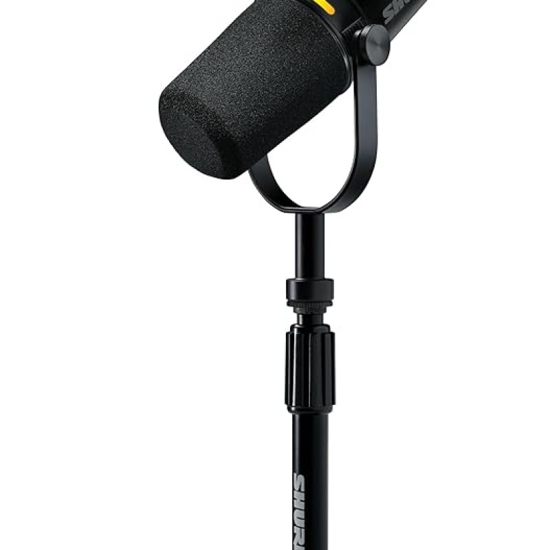 Shure MV7+ Podcast Microphone with Stand. Enhanced Audio, LED Touch Panel, USB-C & XLR Outputs, Auto Level Mode, Digital Pop Filter, Reverb Effects, Podcasting, Streaming, Recording - Black Shure MV7+ Podcast Microphone with Stand. Enhanced Audio, LED Touch Panel, USB-C & XLR Outputs, Auto Level Mode, Digital Pop Filter, Reverb Effects, Podcasting, Streaming, Recording - Black