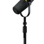 Shure MV7+ Podcast Microphone with Stand. Enhanced Audio, LED Touch Panel, USB-C & XLR Outputs, Auto Level Mode, Digital Pop Filter, Reverb Effects, Podcasting, Streaming, Recording - Black