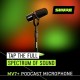 Shure MV7+ Podcast Microphone with Stand. Enhanced Audio, LED Touch Panel, USB-C & XLR Outputs, Auto Level Mode, Digital Pop Filter, Reverb Effects, Podcasting, Streaming, Recording - Black