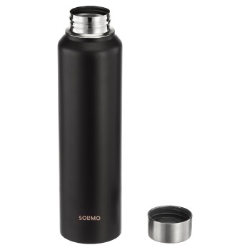 Stainless Steel Water Bottle (Pack of 2) | BIS-Approved | 900ml (Matte Black)