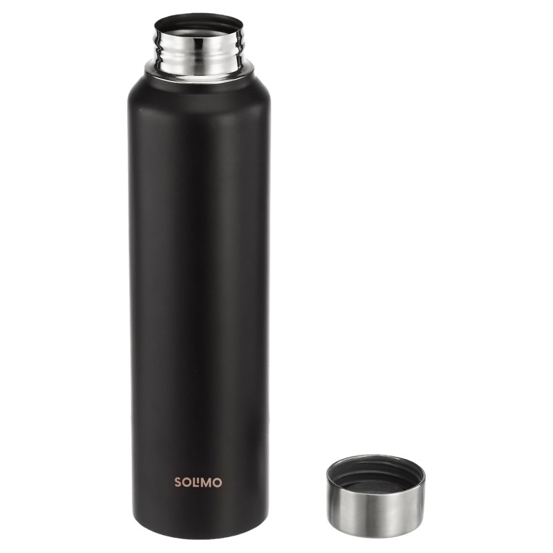 Stainless Steel Water Bottle (Pack of 2) | BIS-Approved | 900ml (Matte Black) Stainless Steel Water Bottle (Pack of 2) | BIS-Approved | 900ml (Matte Black)