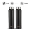 Stainless Steel Water Bottle (Pack of 2) | BIS-Approved | 900ml (Matte Black) Stainless Steel Water Bottle (Pack of 2) | BIS-Approved | 900ml (Matte Black)