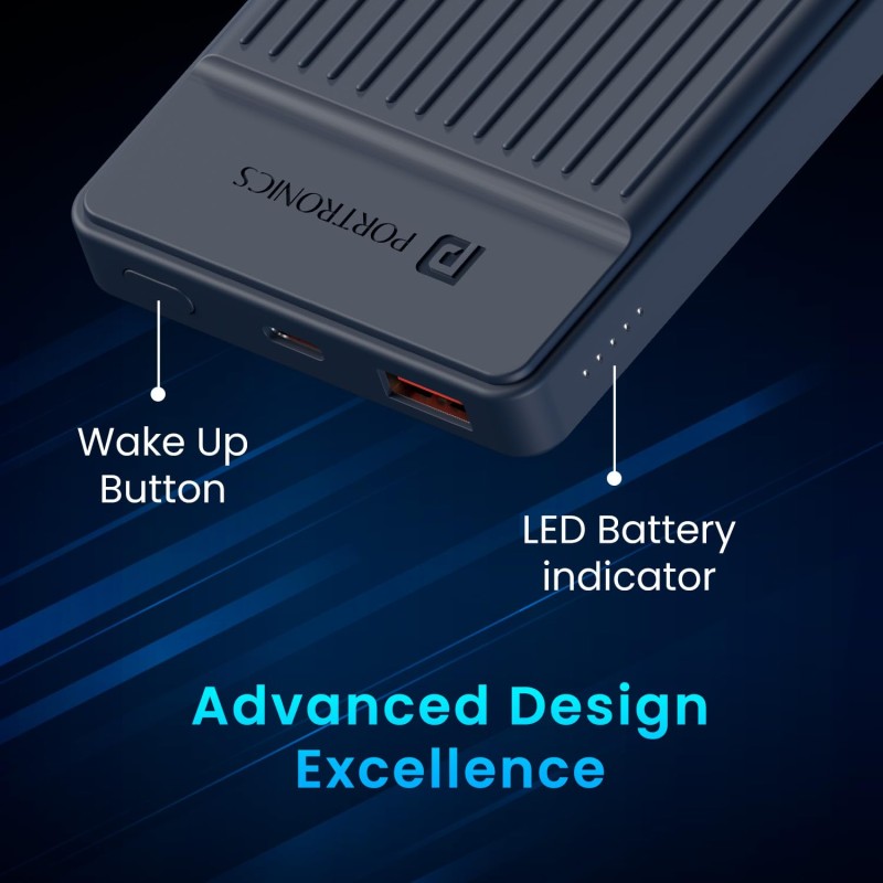 (Refurbished) Portronics Luxcell B12 10,000mAh 12W Power Bank, Ultra Slim Power Bank with USB-A Output Port & Dual Input Ports (Micro & Type C) | BIS Certified |Type C Cable Included|Made in India(Dark Blue) (Refurbished) Portronics Luxcell B12 10,000mAh 12W Power Bank, Ultra Slim Power Bank with USB-A Output Port & Dual Input Ports (Micro & Type C) | BIS Certified |Type C Cable Included|Made in India(Dark Blue)