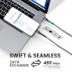 Portronics Konnect X 60W Type C to Type C Unbreakable Nylon Braided Cable, 2M Fast Charging Cable for iPhone 15 series, iPad, Samsung Galaxy & other Type C Devices(Black)