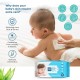 Mee Mee Baby Gentle soft Moisturing Wet Wipes with Aloe Vera extracts (unscented) without lid |72 pcs| Pack of 9