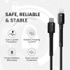 Portronics Konnect X 27W Type C to 8 Pin Fast Charging Strong Braided Cable, Metal Heads, 1M Length, Supports all 8 Pin & Lightning Devices (Black)