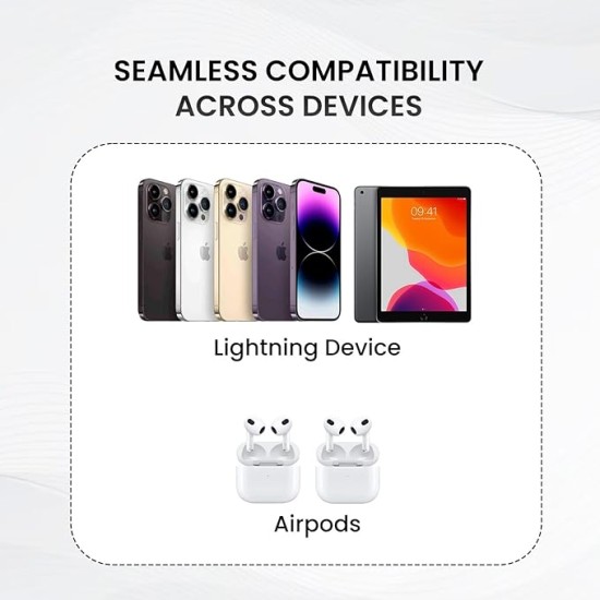 Portronics Konnect X 27W Type C to 8 Pin Fast Charging Strong Braided Cable, Metal Heads, 1M Length, Supports all 8 Pin & Lightning Devices (Black) Portronics Konnect X 27W Type C to 8 Pin Fast Charging Strong Braided Cable, Metal Heads, 1M Length, Supports all 8 Pin & Lightning Devices (Black)