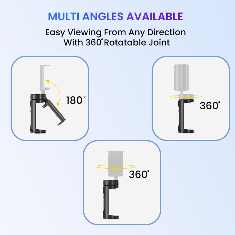 (Refurbished) Portronics Mobot Clip Mobile Holder with 360° Adjustable Angles, Light Weight, Pocket Friendly, Mobile Stand for Table/Video Recording/Vlogging, Compatible with 4 to 6.4 inch Smartphones (Black) (Refurbished) Portronics Mobot Clip Mobile Holder with 360° Adjustable Angles, Light Weight, Pocket Friendly, Mobile Stand for Table/Video Recording/Vlogging, Compatible with 4 to 6.4 inch Smartphones (Black)