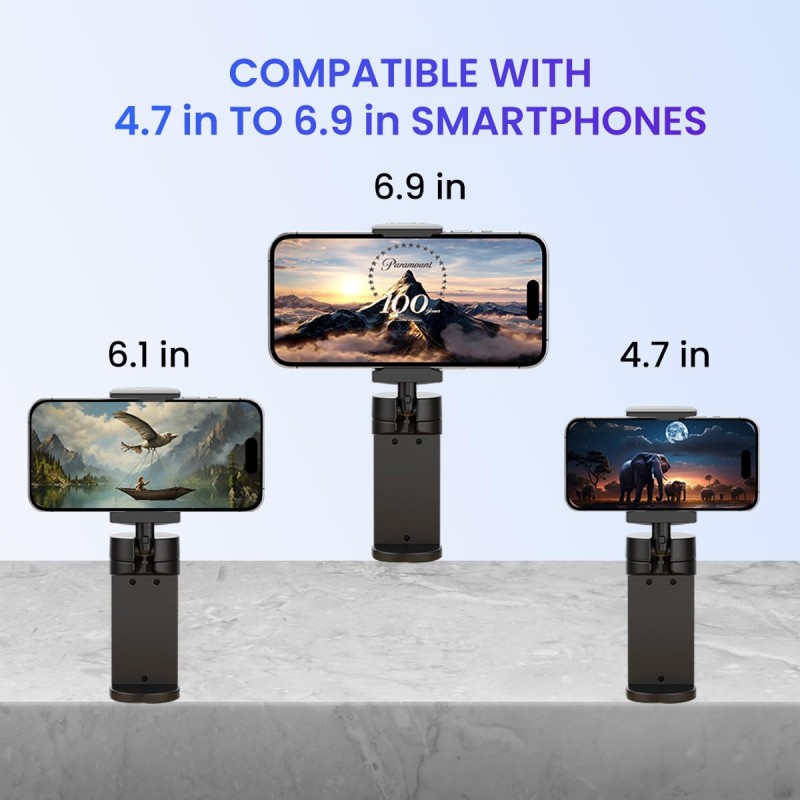 (Refurbished) Portronics Mobot Clip Mobile Holder with 360° Adjustable Angles, Light Weight, Pocket Friendly, Mobile Stand for Table/Video Recording/Vlogging, Compatible with 4 to 6.4 inch Smartphones (Black) (Refurbished) Portronics Mobot Clip Mobile Holder with 360° Adjustable Angles, Light Weight, Pocket Friendly, Mobile Stand for Table/Video Recording/Vlogging, Compatible with 4 to 6.4 inch Smartphones (Black)