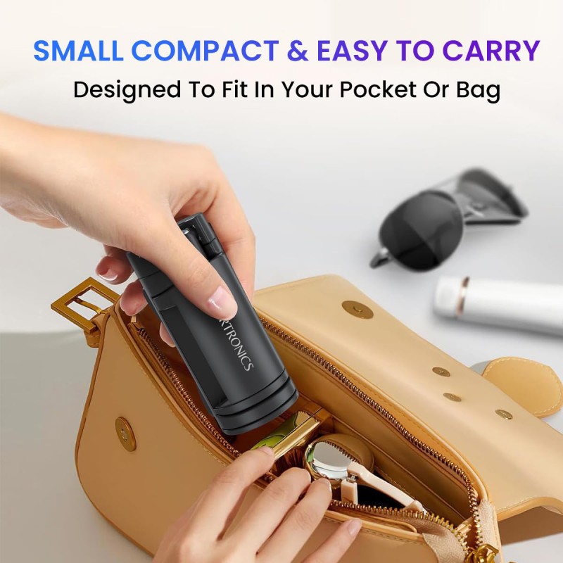 (Refurbished) Portronics Mobot Clip Mobile Holder with 360° Adjustable Angles, Light Weight, Pocket Friendly, Mobile Stand for Table/Video Recording/Vlogging, Compatible with 4 to 6.4 inch Smartphones (Black) (Refurbished) Portronics Mobot Clip Mobile Holder with 360° Adjustable Angles, Light Weight, Pocket Friendly, Mobile Stand for Table/Video Recording/Vlogging, Compatible with 4 to 6.4 inch Smartphones (Black)