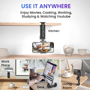 (Refurbished) Portronics Mobot Clip Mobile Holder with 360° Adjustable Angles, Light Weight, Pocket Friendly, Mobile Stand for Table/Video Recording/Vlogging, Compatible with 4 to 6.4 inch Smartphones (Black) (Refurbished) Portronics Mobot Clip Mobile Holder with 360° Adjustable Angles, Light Weight, Pocket Friendly, Mobile Stand for Table/Video Recording/Vlogging, Compatible with 4 to 6.4 inch Smartphones (Black)