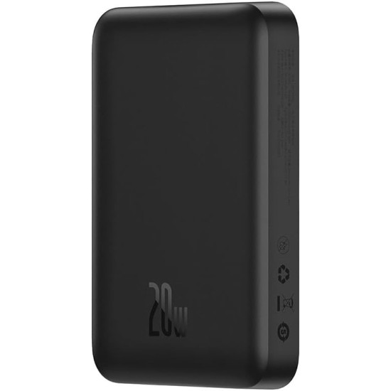 Magnetic Mini Air Power Bank Baseus 10000 mAh 20 W (Black)