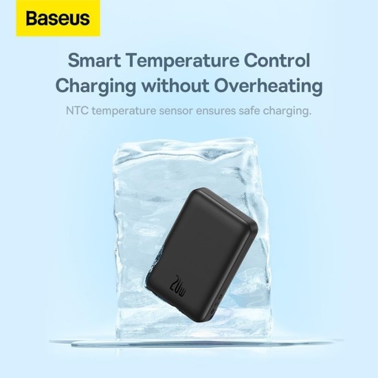 Magnetic Mini Air Power Bank Baseus 10000 mAh 20 W (Black)