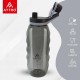 Attro Gripstar Sports 1500ml Plastic Water Bottle with Easy to Carry Grip Handle BPA Free Food Grade Leak proof Ideal for Gym Workout, School, Office & Outdoor - Black