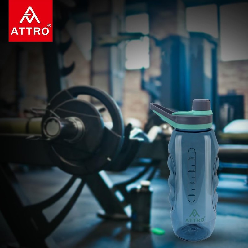 Attro Gripstar Sports 1500ml Water Bottle With Easy to Carry Grip Handle BPA Free Food Grade Leak proof Ideal for Gym Workout, School, Office and Outdoor - Blue