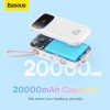 Baseus Qpow2 Dual-Cable Digital Display Fast Charge Power Bank 10000mAh 22.5W Cluster Black(with: Simple Charging Cable Type-C 3A 0.3m Black) (White, Baseus Qpow2 Dual-Cable Digital Display Fast Charge Power Bank 10000mAh 22.5W Cluster Black(with: Simple Charging Cable Type-C 3A 0.3m Black) (White,