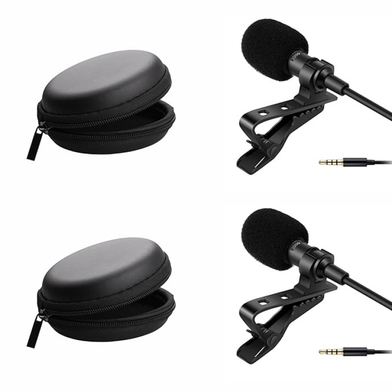 HUMBLE HB-M01 Lavalier Lapel Condenser Mic for Android, USB 3.5MM Microphone for YouTube Vlogging Facebook Interview Livestream Video Recording and All(1.5 Meter) Pack of 2 HUMBLE HB-M01 Lavalier Lapel Condenser Mic for Android, USB 3.5MM Microphone for YouTube Vlogging Facebook Interview Livestream Video Recording and All(1.5 Meter) Pack of 2