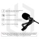 HUMBLE HB-M01 Lavalier Lapel Condenser Mic for Android, USB 3.5MM Microphone for YouTube Vlogging Facebook Interview Livestream Video Recording and All(1.5 Meter) Pack of 2
