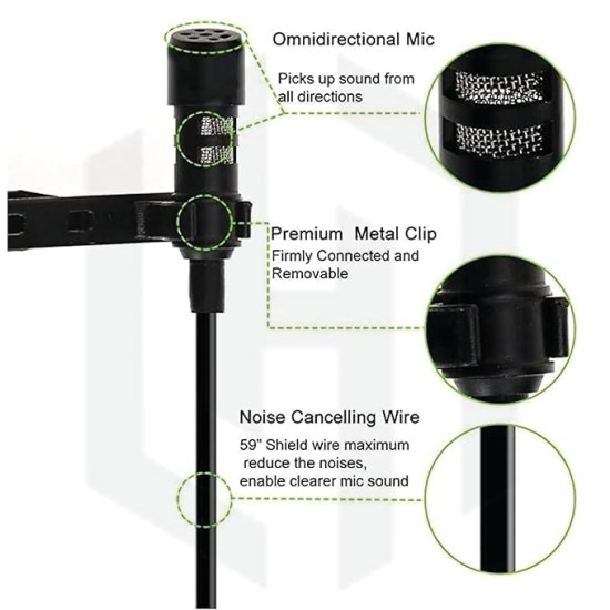 HUMBLE HB-C01 Lavalier Lapel Condenser Mic for Android, USB Type C Microphone for YouTube Vlogging Facebook Interview Livestream Video Recording and All(1.5 Meter) Pack of 2