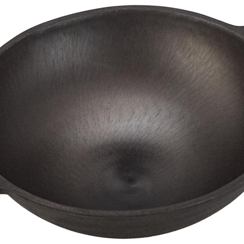 Cast Iron Pre Seasoned Pan Cast Iron Deep Kadhai, 10 Inches (25 cm), Black, 100% Toxin-Free, Naturally Non-Stick, Long Lasting. Cast Iron Pre Seasoned Pan Cast Iron Deep Kadhai, 10 Inches (25 cm), Black, 100% Toxin-Free, Naturally Non-Stick, Long Lasting.