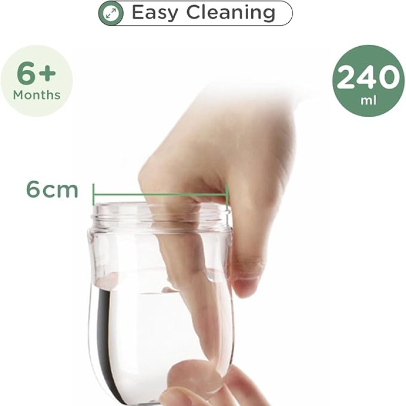 R4Rabbit Tritan Tweet 240ml Toddler Sippy Cup | Non-Toxic & BPA-Free Soft Silicone Double Handle | Leak-Proof Sippy Cup for Toddlers Boys & Girls (Green) R4Rabbit Tritan Tweet 240ml Toddler Sippy Cup | Non-Toxic & BPA-Free Soft Silicone Double Handle | Leak-Proof Sippy Cup for Toddlers Boys & Girls (Green)