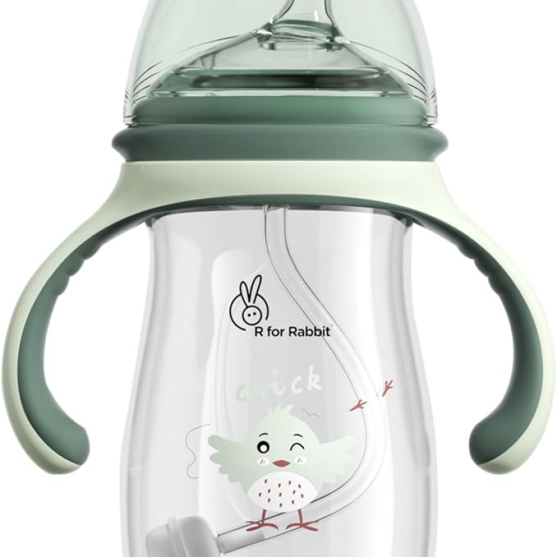 R4Rabbit Tritan Tweet 240ml Toddler Sippy Cup | Non-Toxic & BPA-Free Soft Silicone Double Handle | Leak-Proof Sippy Cup for Toddlers Boys & Girls (Green) R4Rabbit Tritan Tweet 240ml Toddler Sippy Cup | Non-Toxic & BPA-Free Soft Silicone Double Handle | Leak-Proof Sippy Cup for Toddlers Boys & Girls (Green)