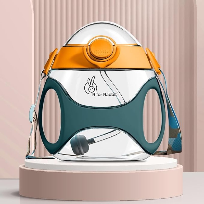 R for Rabbit Tritan Bumble 330 ml Baby Sipper Water Bottle with Carry Strap for Kids | Twin Handle with Silicon Straw | Leak Proof Drinking Sippy Cup for Baby Boy and Girl (Green) R for Rabbit Tritan Bumble 330 ml Baby Sipper Water Bottle with Carry Strap for Kids | Twin Handle with Silicon Straw | Leak Proof Drinking Sippy Cup for Baby Boy and Girl (Green)