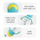 R for Rabbit Tritan Dino 320ml Baby Straw Sipper for Kids | Twin Handle Non Toxic BPA Free Soft Silicone Straw Sippy Bottle | Leak Proof Drinking Sippy Cup for 12+ Months Babies (Yellow Blue)