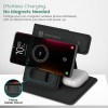 (Refurbished) Portronics Freedom Fold 3 15W 3 in 1 Foldable MagSafe Compatible Wireless Charger for iPhone 12 & Above Series, Apple Watches & AirPods with Premium PU Leather, 1M Type C Charging Cable(Black) (Refurbished) Portronics Freedom Fold 3 15W 3 in 1 Foldable MagSafe Compatible Wireless Charger for iPhone 12 & Above Series, Apple Watches & AirPods with Premium PU Leather, 1M Type C Charging Cable(Black)
