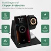 (Refurbished) Portronics Freedom Fold 3 15W 3 in 1 Foldable MagSafe Compatible Wireless Charger for iPhone 12 & Above Series, Apple Watches & AirPods with Premium PU Leather, 1M Type C Charging Cable(Black) (Refurbished) Portronics Freedom Fold 3 15W 3 in 1 Foldable MagSafe Compatible Wireless Charger for iPhone 12 & Above Series, Apple Watches & AirPods with Premium PU Leather, 1M Type C Charging Cable(Black)