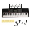 Intern INT-KB-6102, 61 Keys Touch Response Portable Piano Keyboard with Microphone and 9V DC Power Adapter (Black) Intern INT-KB-6102, 61 Keys Touch Response Portable Piano Keyboard with Microphone and 9V DC Power Adapter (Black)