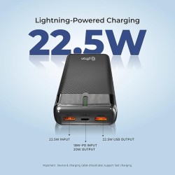 pTron Dynamo Surge 20000mAh 22.5W Fast Charging Power Bank, Supports VOOC/Wrap/Dash USB Charging, USB Type-C Input, 20W PD Fast Charging, 3 Outputs, 1 Input & Multiple Layers of Protection (Black) pTron Dynamo Surge 20000mAh 22.5W Fast Charging Power Bank, Supports VOOC/Wrap/Dash USB Charging, USB Type-C Input, 20W PD Fast Charging, 3 Outputs, 1 Input & Multiple Layers of Protection (Black)