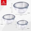 Attro Glassox Classic Mixing Bowl with lid Borosilicate Glass Bowl Microwave & Oven Safe Set of 3 500ml, 1000ml, 1600ml Attro Glassox Classic Mixing Bowl with lid Borosilicate Glass Bowl Microwave & Oven Safe Set of 3 500ml, 1000ml, 1600ml