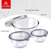 Attro Glassox Classic Mixing Bowl with lid Borosilicate Glass Bowl Microwave & Oven Safe Set of 3 500ml, 1000ml, 1600ml Attro Glassox Classic Mixing Bowl with lid Borosilicate Glass Bowl Microwave & Oven Safe Set of 3 500ml, 1000ml, 1600ml