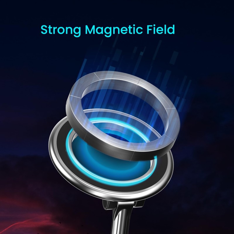 (Refurbished) Portronics Mogun 3 Magnetic Car Phone Holder with 360° Rotation Base, Strong Magnets, Angle & Height Adjustable, 180° Pivot, Adhesive Base, Metal Alloy Build (Silver) (Refurbished) Portronics Mogun 3 Magnetic Car Phone Holder with 360° Rotation Base, Strong Magnets, Angle & Height Adjustable, 180° Pivot, Adhesive Base, Metal Alloy Build (Silver)