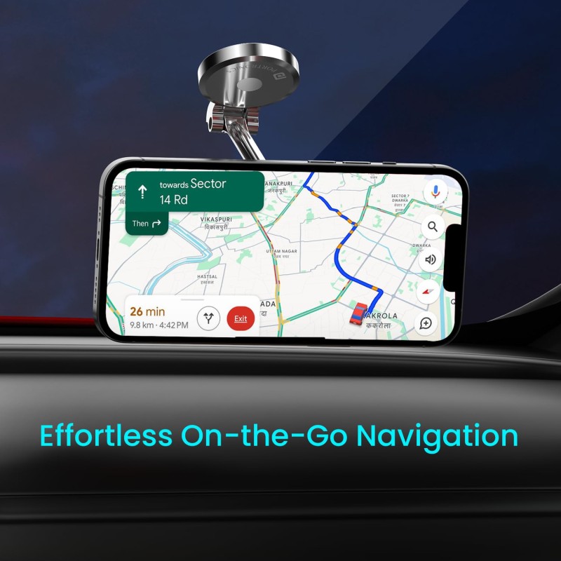 (Refurbished) Portronics Mogun 3 Magnetic Car Phone Holder with 360° Rotation Base, Strong Magnets, Angle & Height Adjustable, 180° Pivot, Adhesive Base, Metal Alloy Build (Silver) (Refurbished) Portronics Mogun 3 Magnetic Car Phone Holder with 360° Rotation Base, Strong Magnets, Angle & Height Adjustable, 180° Pivot, Adhesive Base, Metal Alloy Build (Silver)