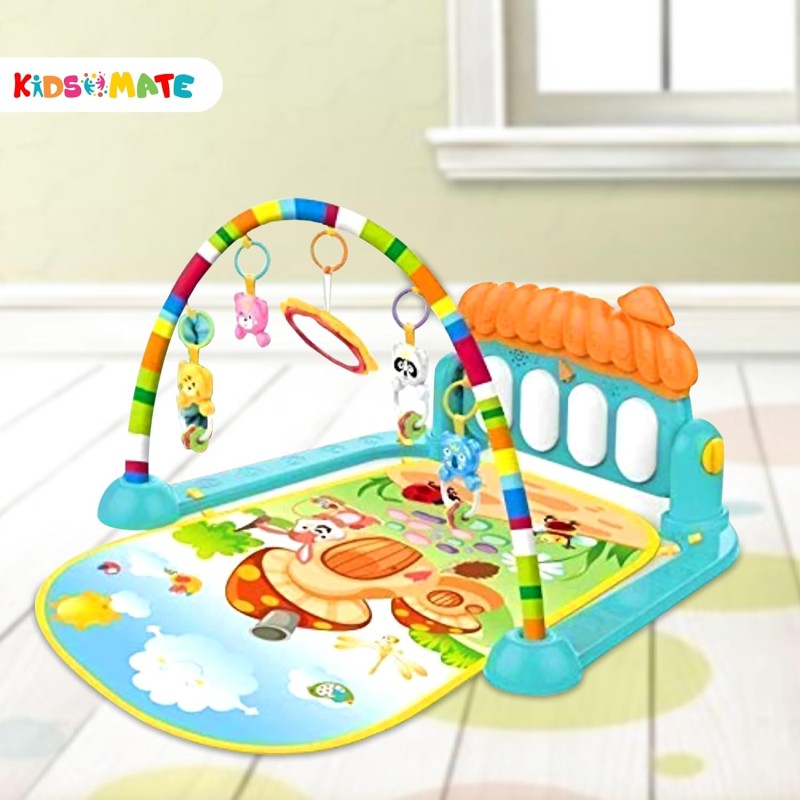Kidsmate Piano Play Gym | Play Mat for Babies 0 to 3 Years | New Born Baby Gifts | Baby Mats for Floor | Hanging Toy, Interactive Lights, & Engaging Tunes Musical Mat for Kids (Sea Green) Kidsmate Piano Play Gym | Play Mat for Babies 0 to 3 Years | New Born Baby Gifts | Baby Mats for Floor | Hanging Toy, Interactive Lights, & Engaging Tunes Musical Mat for Kids (Sea Green)