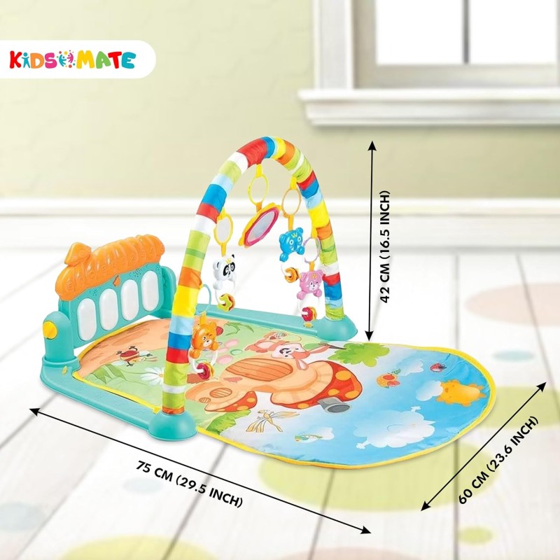Kidsmate Piano Play Gym | Play Mat for Babies 0 to 3 Years | New Born Baby Gifts | Baby Mats for Floor | Hanging Toy, Interactive Lights, & Engaging Tunes Musical Mat for Kids (Sea Green) Kidsmate Piano Play Gym | Play Mat for Babies 0 to 3 Years | New Born Baby Gifts | Baby Mats for Floor | Hanging Toy, Interactive Lights, & Engaging Tunes Musical Mat for Kids (Sea Green)