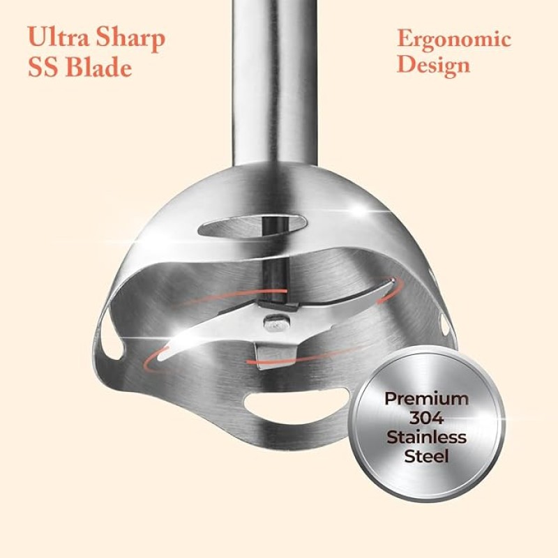 INALSA Electric Hand Blender with 500W Powerful DC Motor|Variable & Turbo Speed|Super Silent|Ultra Sharp SS Blade & Detachable Stem|2Yr Warranty|Blender for smoothie and juices,Whip,Chop-RobotInox500 INALSA Electric Hand Blender with 500W Powerful DC Motor|Variable & Turbo Speed|Super Silent|Ultra Sharp SS Blade & Detachable Stem|2Yr Warranty|Blender for smoothie and juices,Whip,Chop-RobotInox500