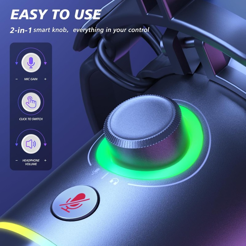 MAONO XLR/USB Dynamic Microphone for Gaming PC, RGB Podcast Mic for YouTube with Software, Mute, Gain Knob, Volume Control, Boom Arm for YouTube Gaming, Singing, Recording, Streaming, PD200XS Black MAONO XLR/USB Dynamic Microphone for Gaming PC, RGB Podcast Mic for YouTube with Software, Mute, Gain Knob, Volume Control, Boom Arm for YouTube Gaming, Singing, Recording, Streaming, PD200XS Black