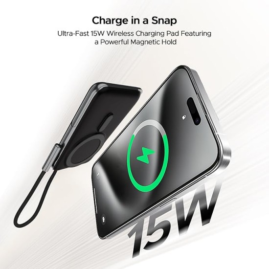 boAt Energyshroom PB330 MagnaCharge 10000 mAh Magnetic Wireless Power Bank w/ 15W Wireless Charging, Metal Stand,Magnacharge Ring for iPhone and Android Phones w/Wireless Charge(Black) boAt Energyshroom PB330 MagnaCharge 10000 mAh Magnetic Wireless Power Bank w/ 15W Wireless Charging, Metal Stand,Magnacharge Ring for iPhone and Android Phones w/Wireless Charge(Black)