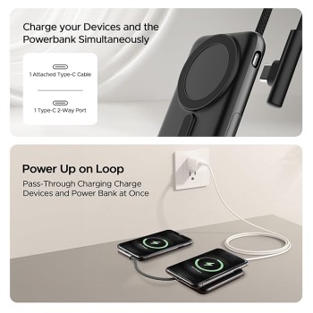 (Refurbished) Boat Energyshroom PB330 MagnaCharge 10000 mAh Magnetic Wireless Power Bank w/ 15W Wireless Charging, Metal Stand,Magnacharge Ring for iPhone and Android Phones w/Wireless Charge(Black) (Refurbished) Boat Energyshroom PB330 MagnaCharge 10000 mAh Magnetic Wireless Power Bank w/ 15W Wireless Charging, Metal Stand,Magnacharge Ring for iPhone and Android Phones w/Wireless Charge(Black)