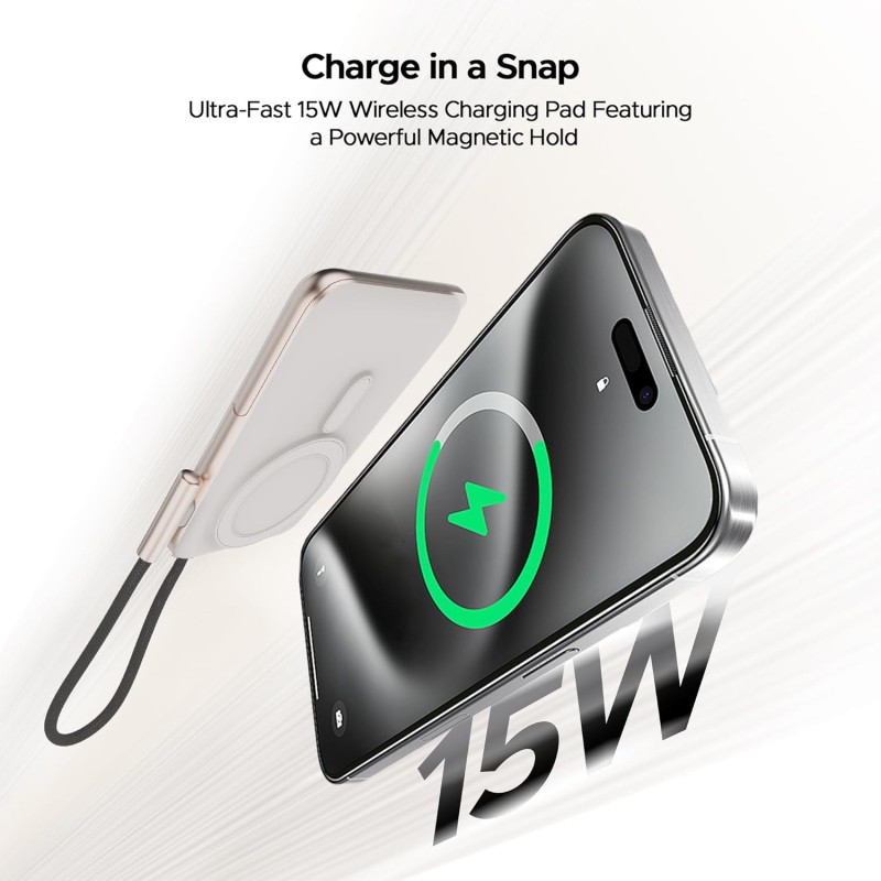 (Refurbished) Boat Energyshroom PB330 MagnaCharge 10000 mAh Magnetic Wireless Power Bank w/ 15W Wireless Charging, Metal Stand,Magnacharge Ring for iPhone and Android Phones w/Wireless Charge(White) (Refurbished) Boat Energyshroom PB330 MagnaCharge 10000 mAh Magnetic Wireless Power Bank w/ 15W Wireless Charging, Metal Stand,Magnacharge Ring for iPhone and Android Phones w/Wireless Charge(White)