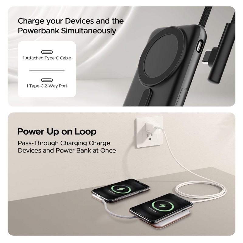 (Refurbished) Boat Energyshroom PB330 MagnaCharge 10000 mAh Magnetic Wireless Power Bank w/ 15W Wireless Charging, Metal Stand,Magnacharge Ring for iPhone and Android Phones w/Wireless Charge(White) (Refurbished) Boat Energyshroom PB330 MagnaCharge 10000 mAh Magnetic Wireless Power Bank w/ 15W Wireless Charging, Metal Stand,Magnacharge Ring for iPhone and Android Phones w/Wireless Charge(White)