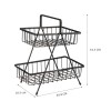 Amazon Brand - Solimo 2-Tier Black Steel Fruit & Vegetable Storage Rack | Optimal Air Circulation | Versatile & Stylish Kitchen Organization | Multifunctional Design (Set of 1) Amazon Brand - Solimo 2-Tier Black Steel Fruit & Vegetable Storage Rack | Optimal Air Circulation | Versatile & Stylish Kitchen Organization | Multifunctional Design (Set of 1)